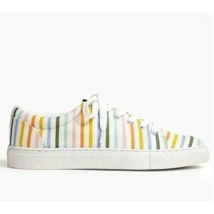 J.Crew Women's Multicolor Striped Canvas Sneaker Size 9.5‎